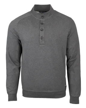 Cutter & Buck Saturday Cotton Blend Mock Pullover Sweatshirt Charcoal Heather