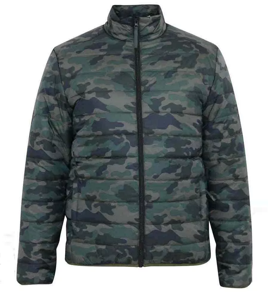 D555 Big Mens Puffer Jacket With Camouflage Print (PETER)