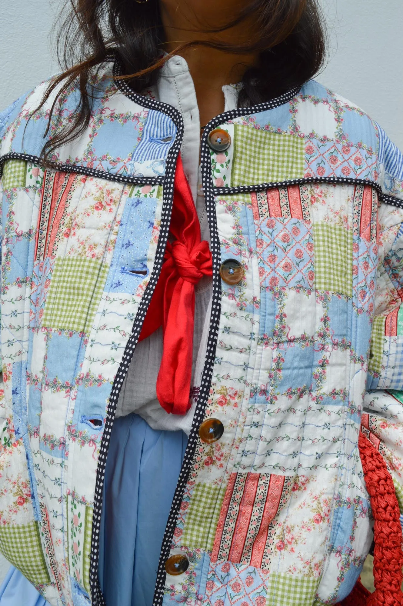 Damson Madder Macy Patchwork Floral Quilted Jacket