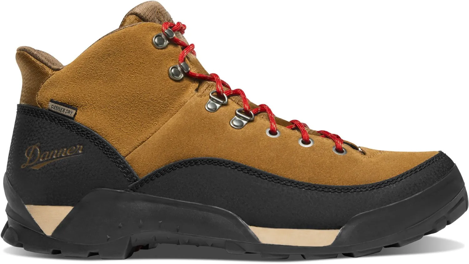 Danner Mens Panorama Mid 6in Brown/Red Suede Hiking Boots