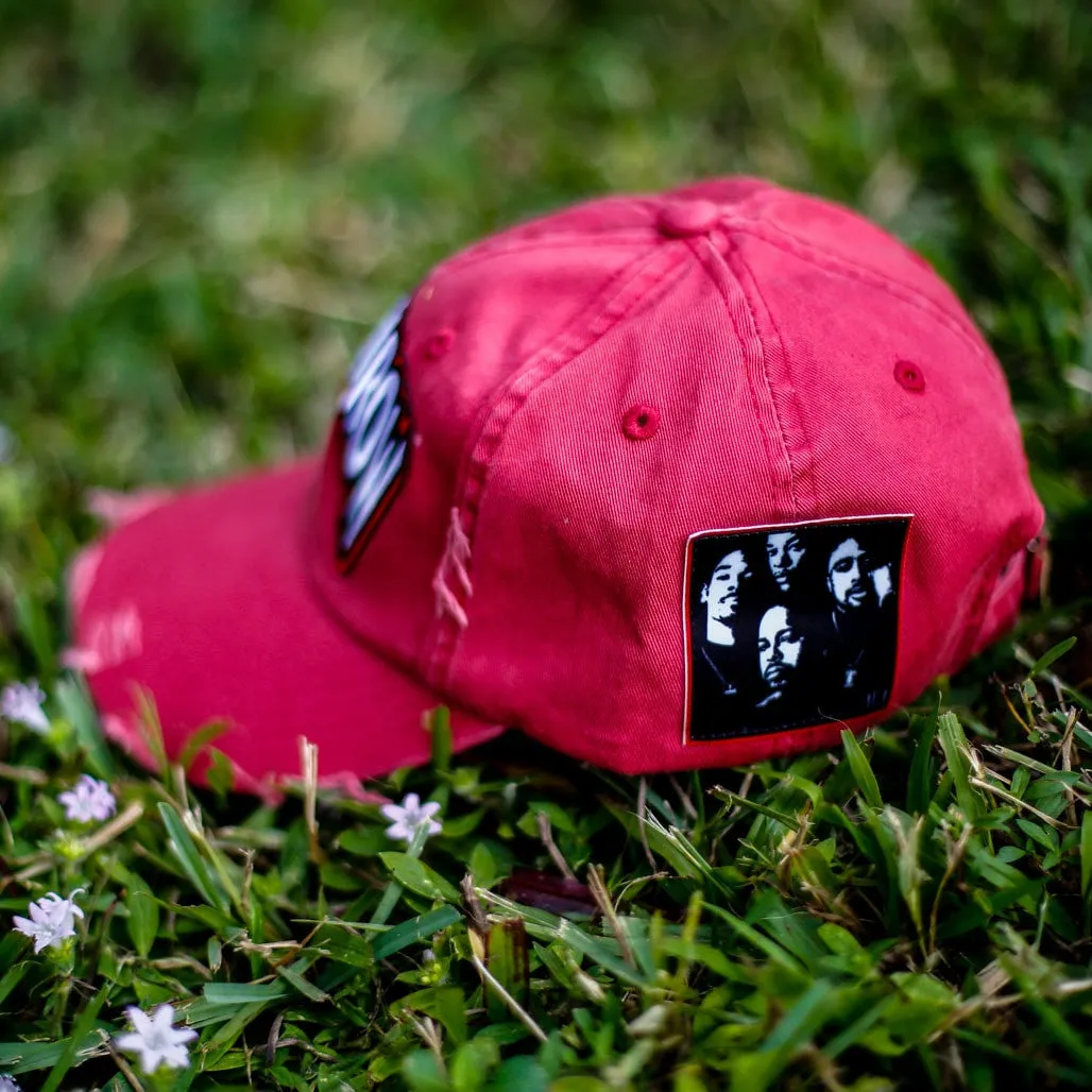 Death Row Distressed Vintage Hip Hop Hat Red