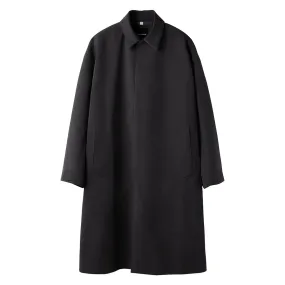 Descente ALLTERRAIN pointed-collar coated maxi coat Black