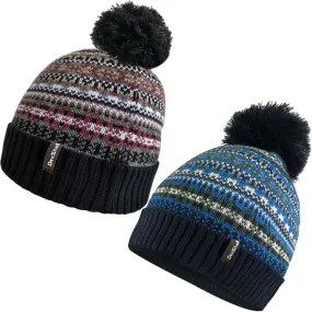 DexShell Unisex Fair Isle Waterproof Bohemian Fleece Lined Bobble Hat LXL