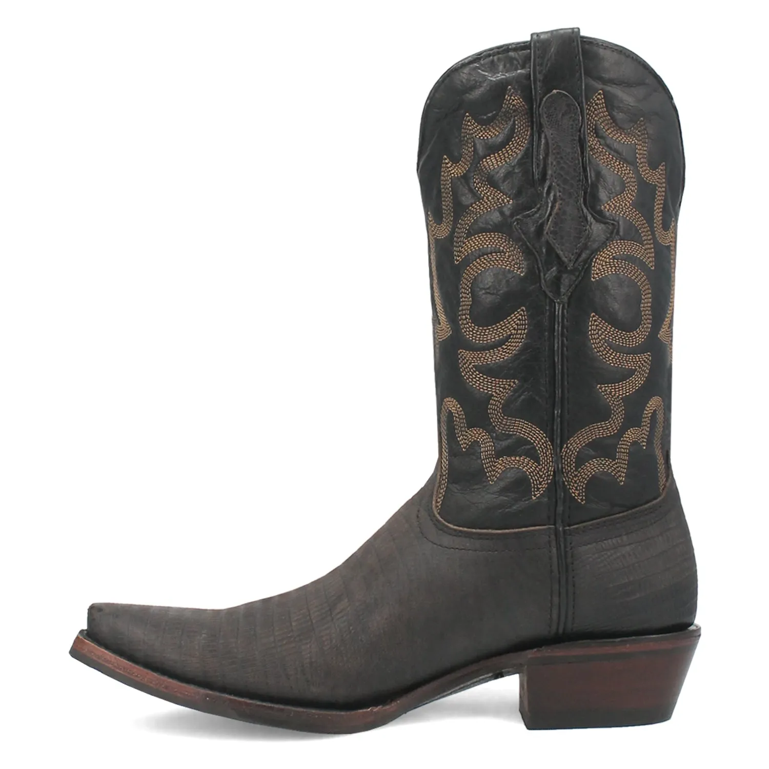 Dingo Mens The Duke Black Leather Cowboy Boots