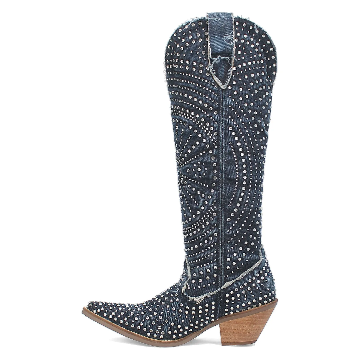 Dingo Womens Honkytonk Honey Blue Denim Cowboy Boots