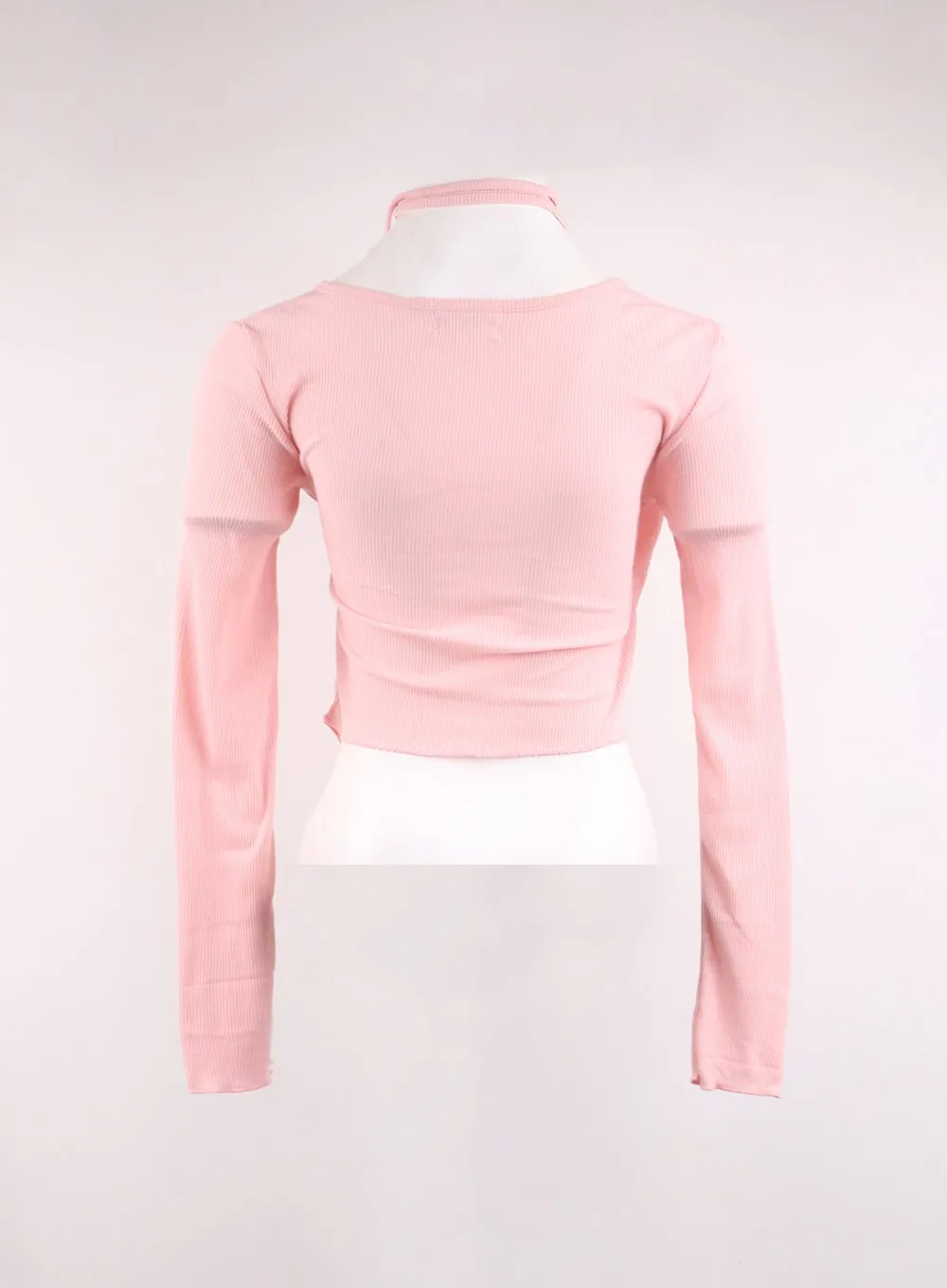 Drawstring Wrap Crop Long Sleeve OJ429