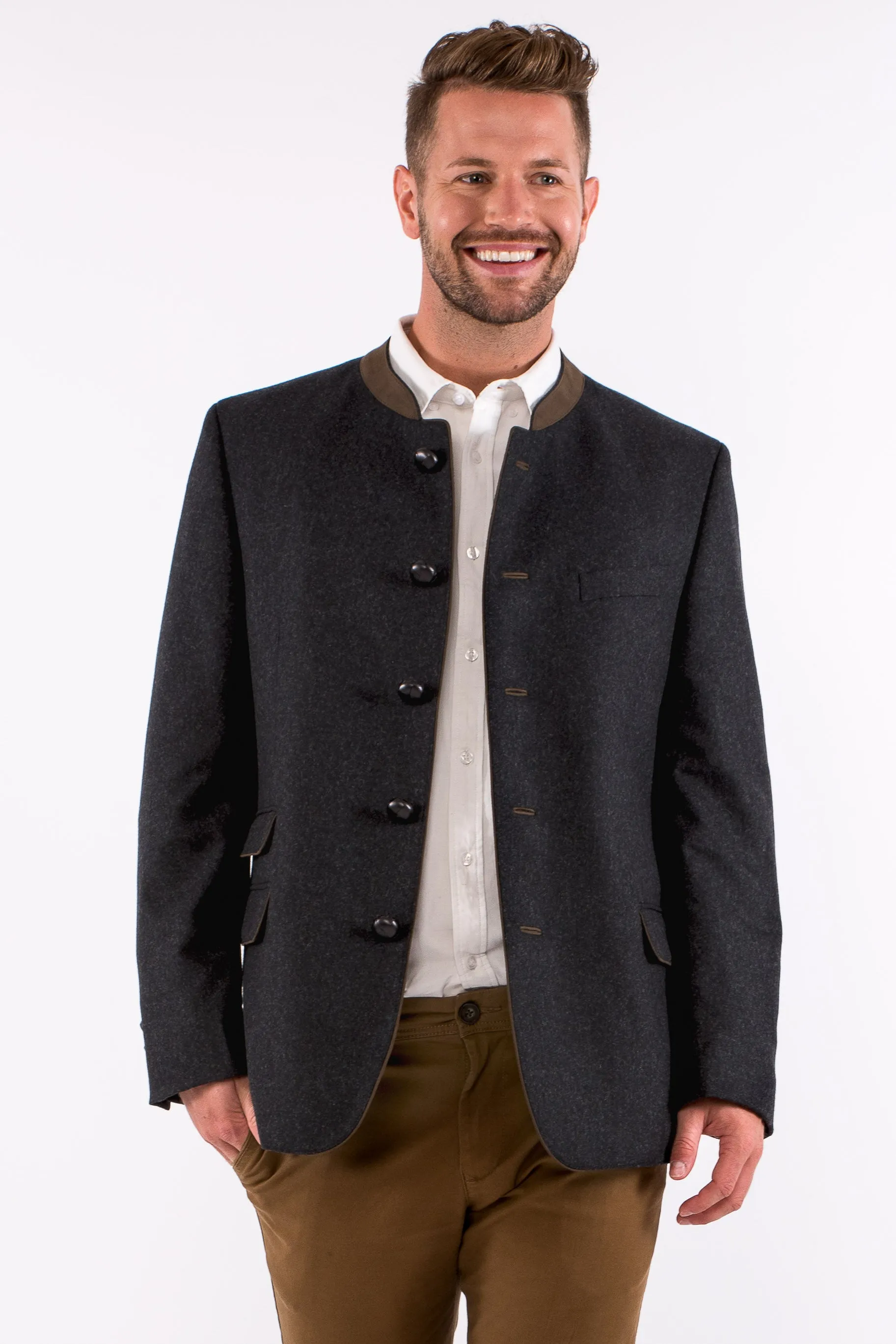 Edward - Classic Austrian Jacket in Charcoal