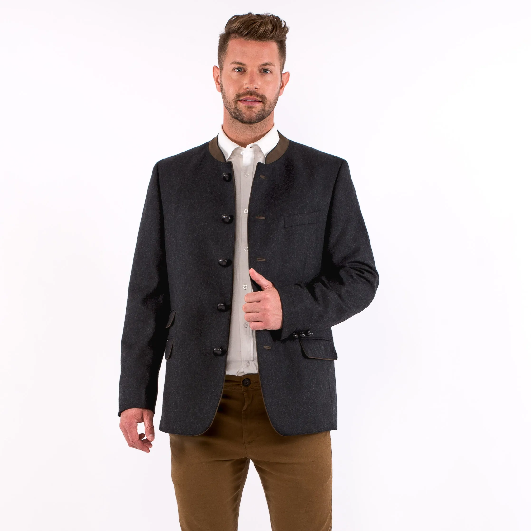 Edward - Classic Austrian Jacket in Charcoal