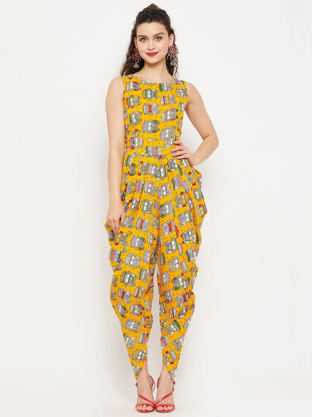 Elasticated Ethnic Dhoti Jumpsuit