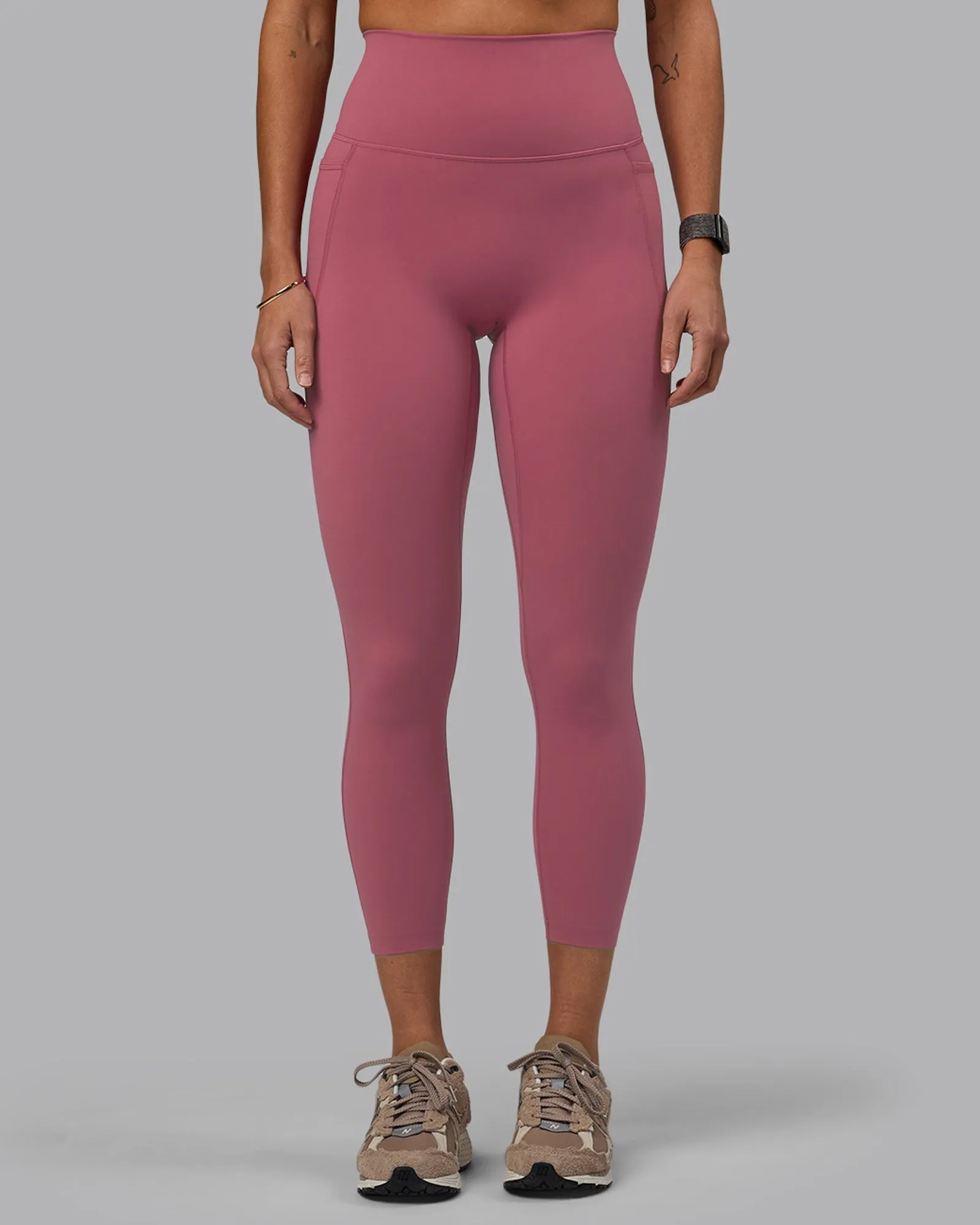 Elixir 7/8 Length Leggings With Pockets - Mauve Haze