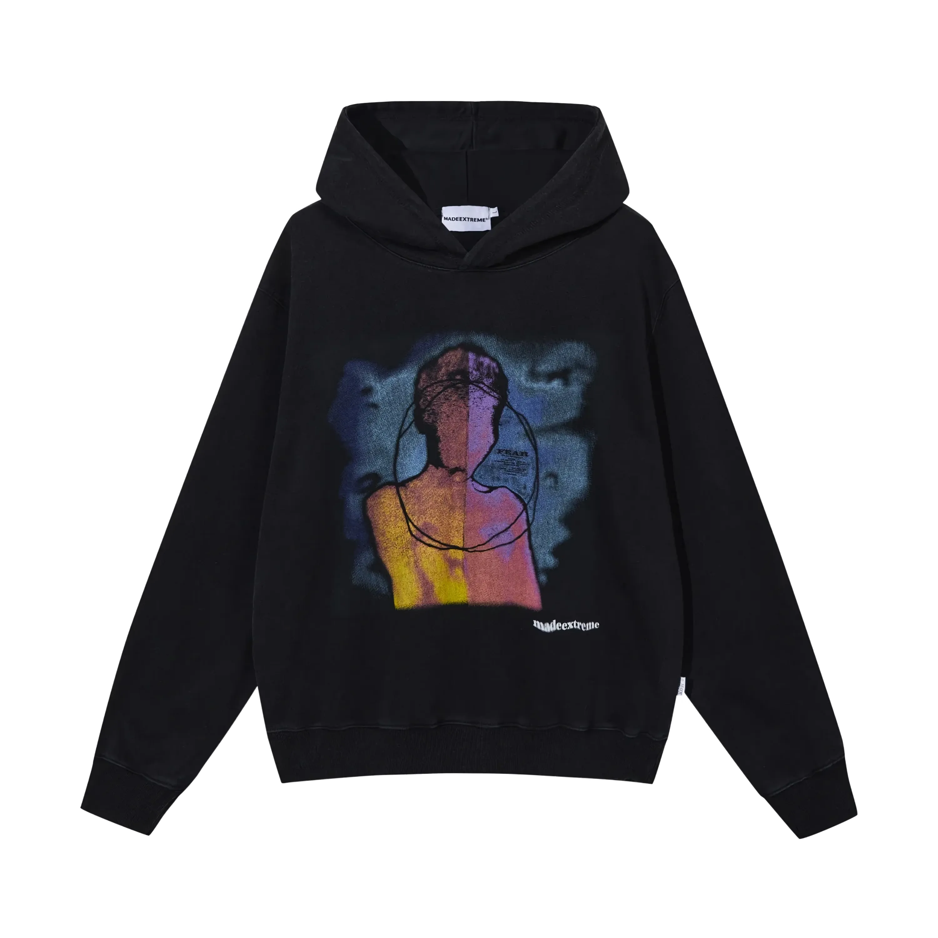 Extreme Aesthetic 'Fear' Oversized Cotton Hoodie