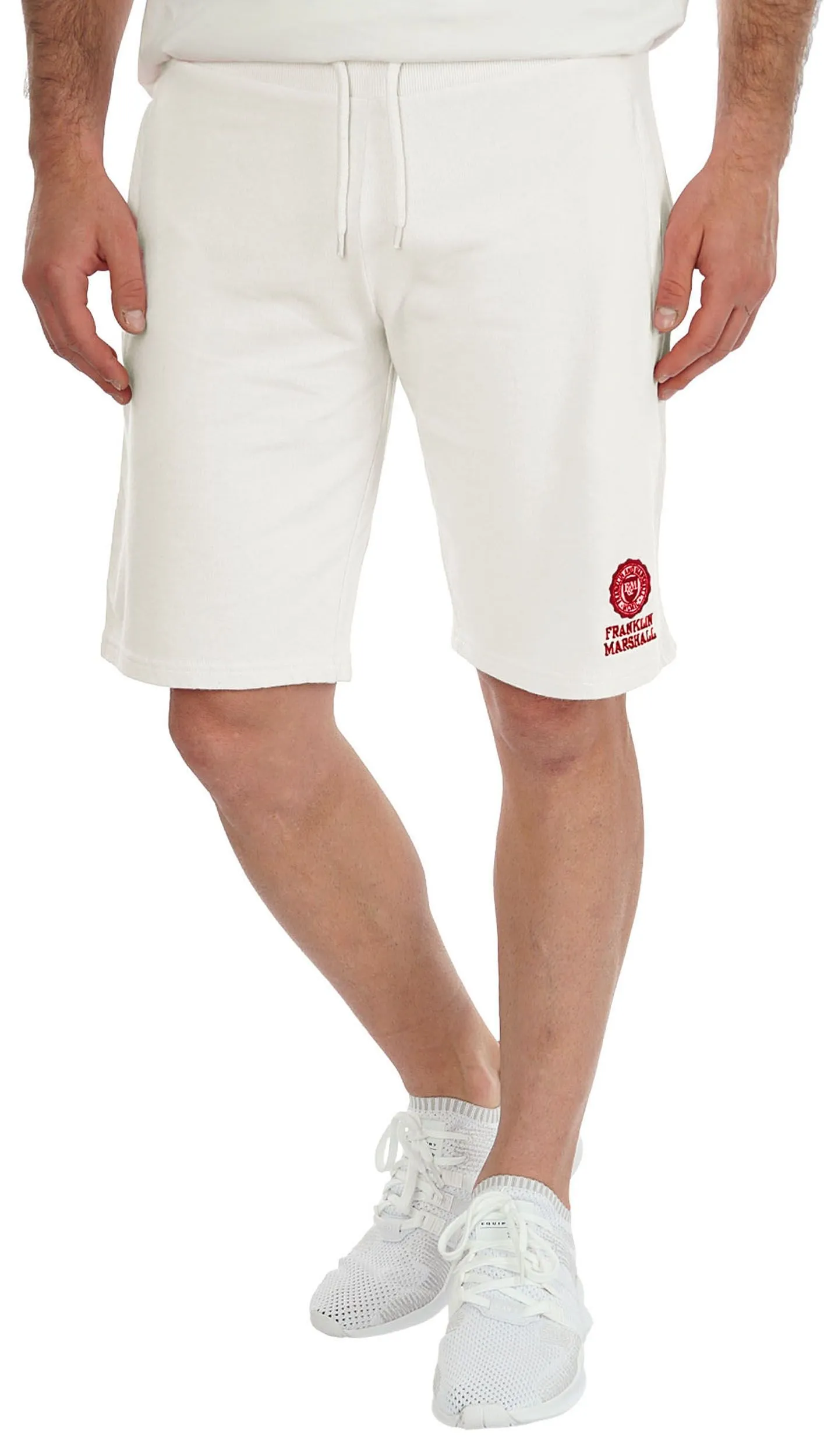 Franklin & Marshall Fleece Logo Jogging Shorts Milk