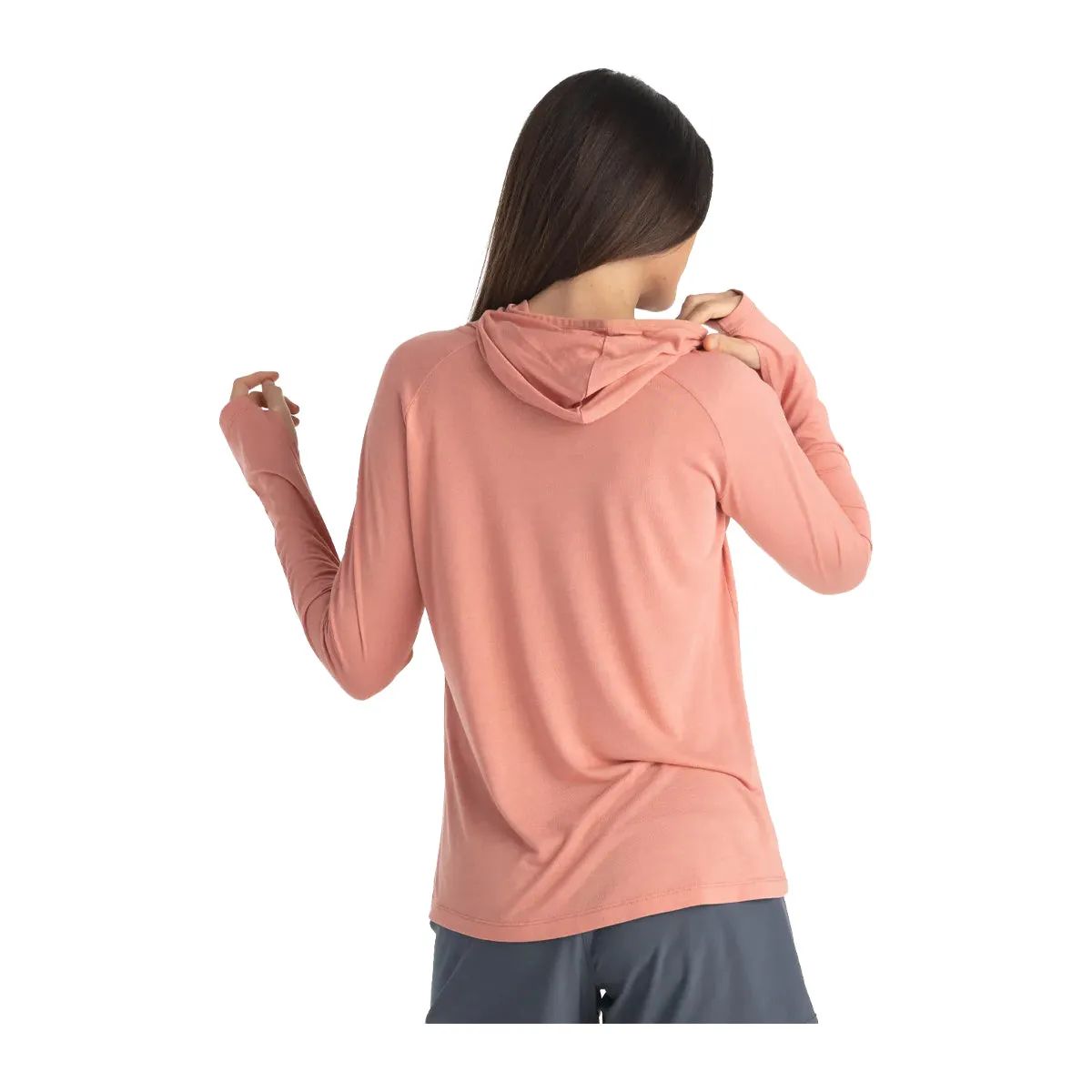 Free Fly Womens Bamboo Lightweight Hoody II Bright Clay