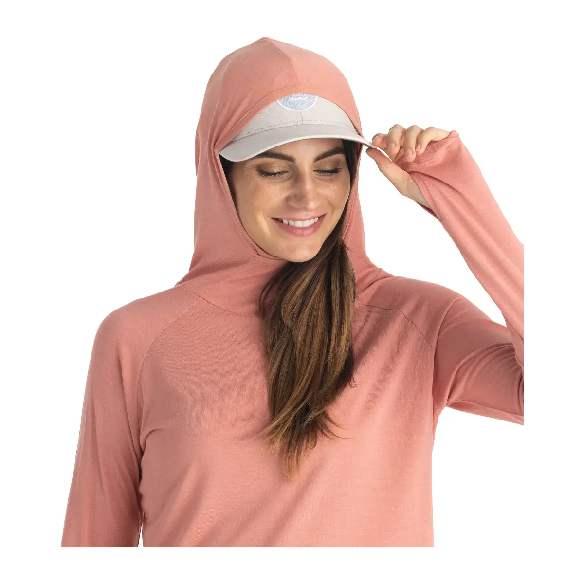 Free Fly Womens Bamboo Lightweight Hoody II Bright Clay