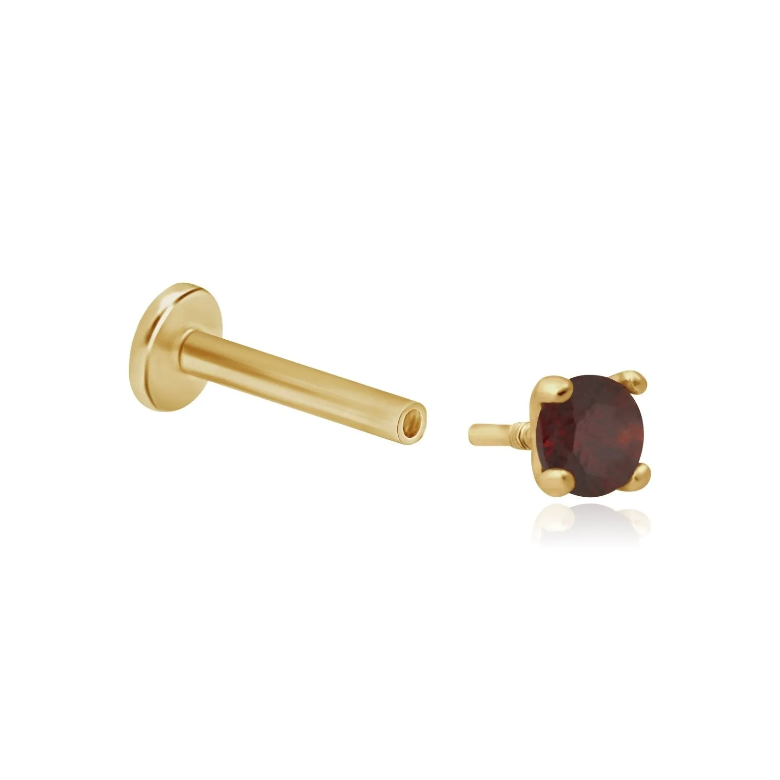 Garnet Flat Back Stud