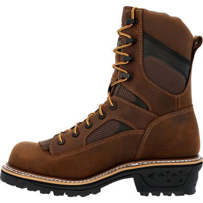 Georgia Men's LTX Logger Waterproof Work Boot in Crazy Horse