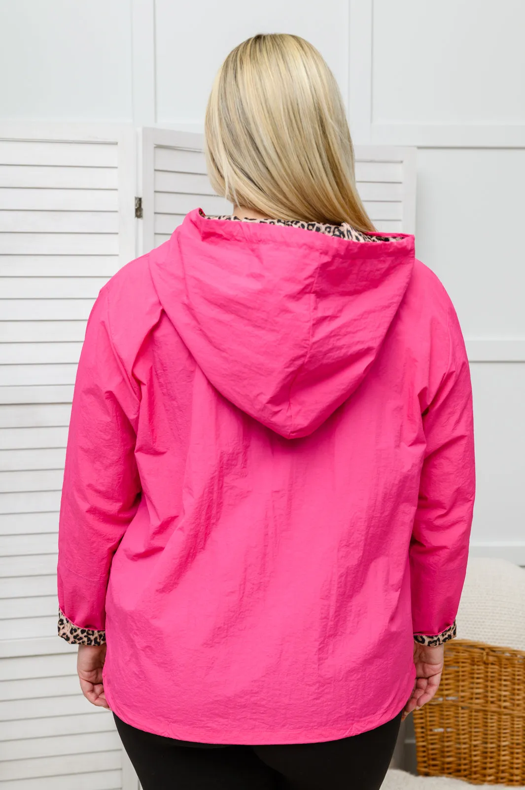 Get Going Leopard Windbreaker in Pink - OW *FINAL SALE*