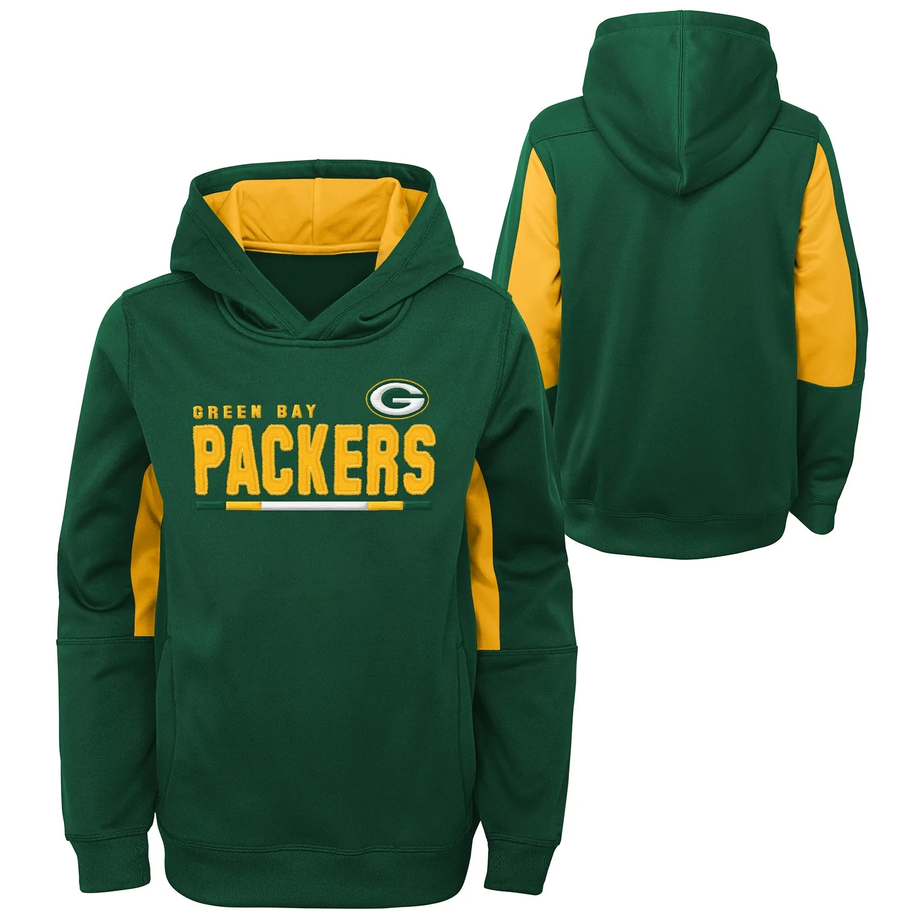 Green Bay Packers Long Season Kids Pullover Hoody, Green