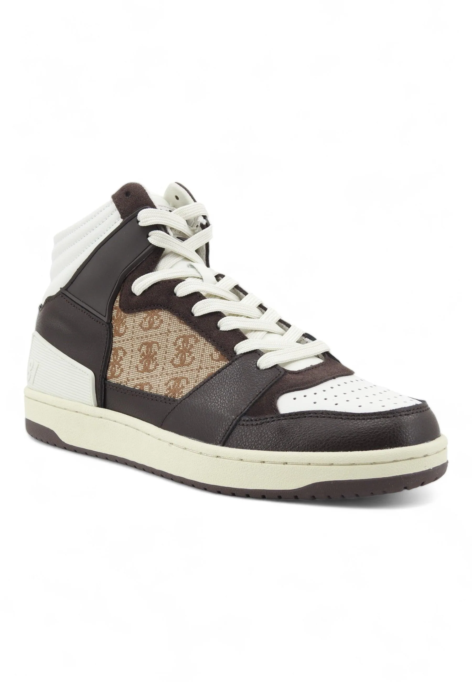 GUESS Sneaker Basket Hi Uomo Beige Brown FMJSAMFAP12