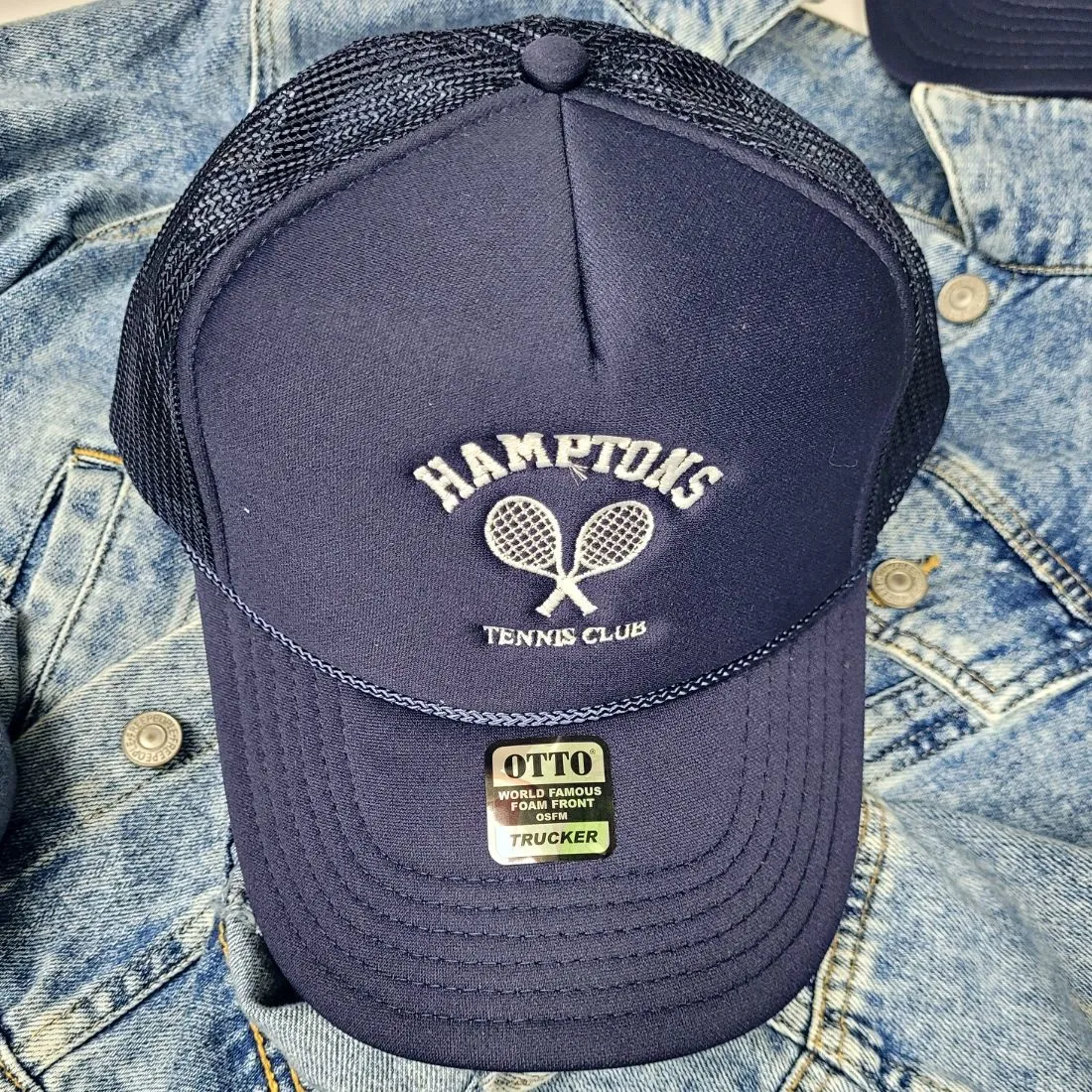 Hamptons Tennis Club Hat in Navy