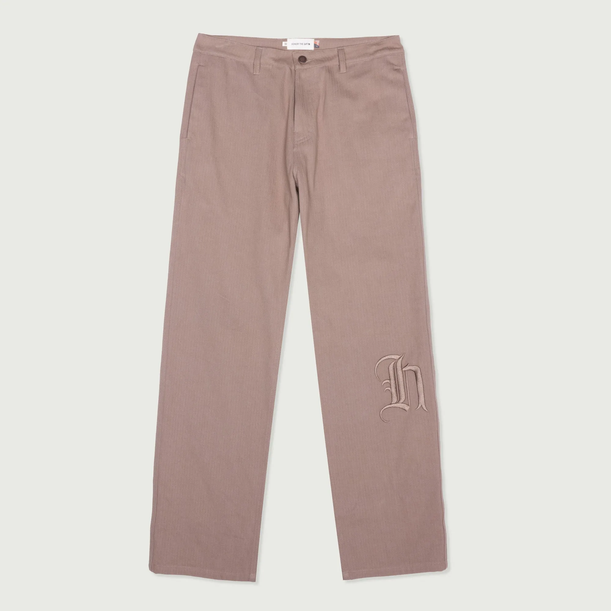 Herringbone Pant - Lt. Brown