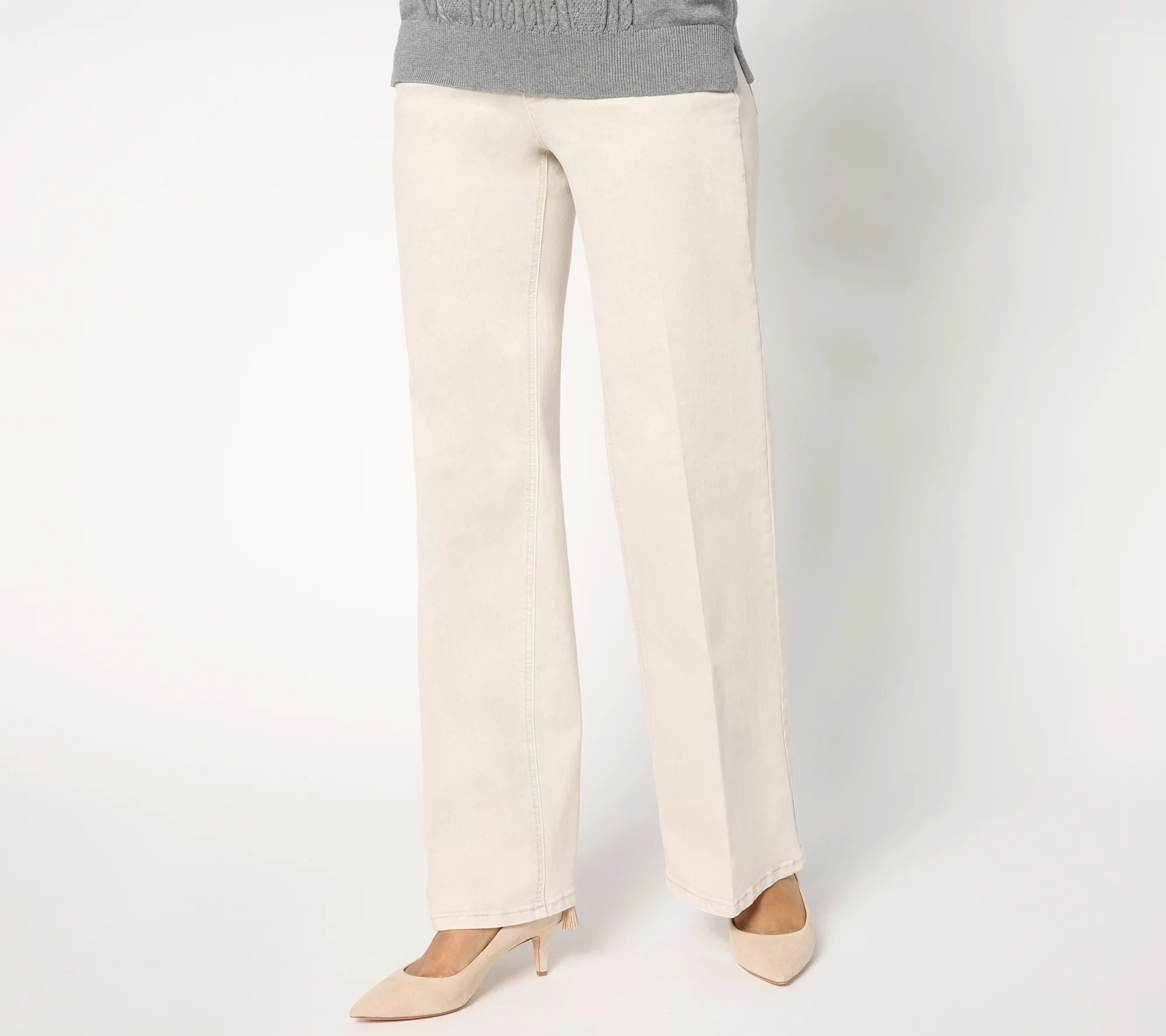 Isaac Mizrahi Live! Tall True Denim Color Pull On Trouser Jeans