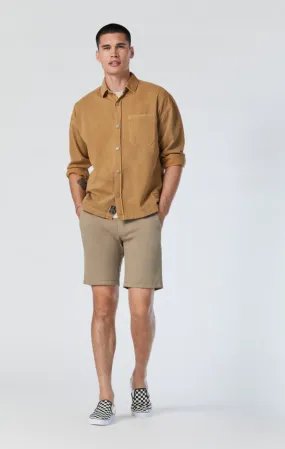 JACOB CROP GREIGE TWILL SHORTS