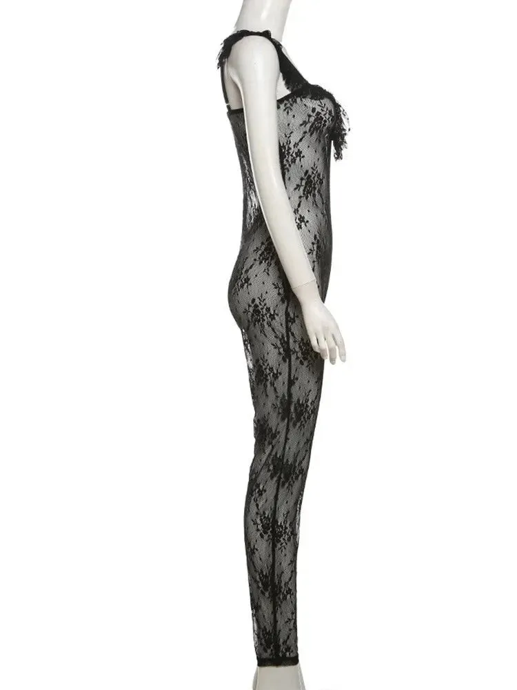 Jennifer Lace See Through Jumpsuit