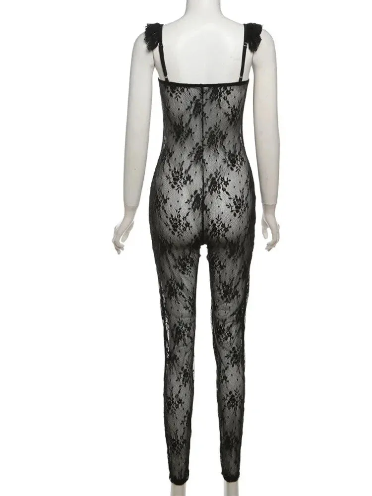 Jennifer Lace See Through Jumpsuit