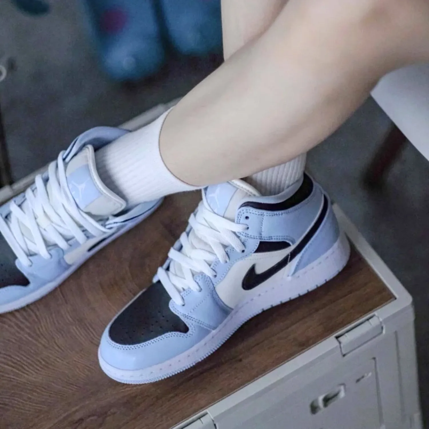 Jordan 1 Mid 'Ice Blue' (GS)