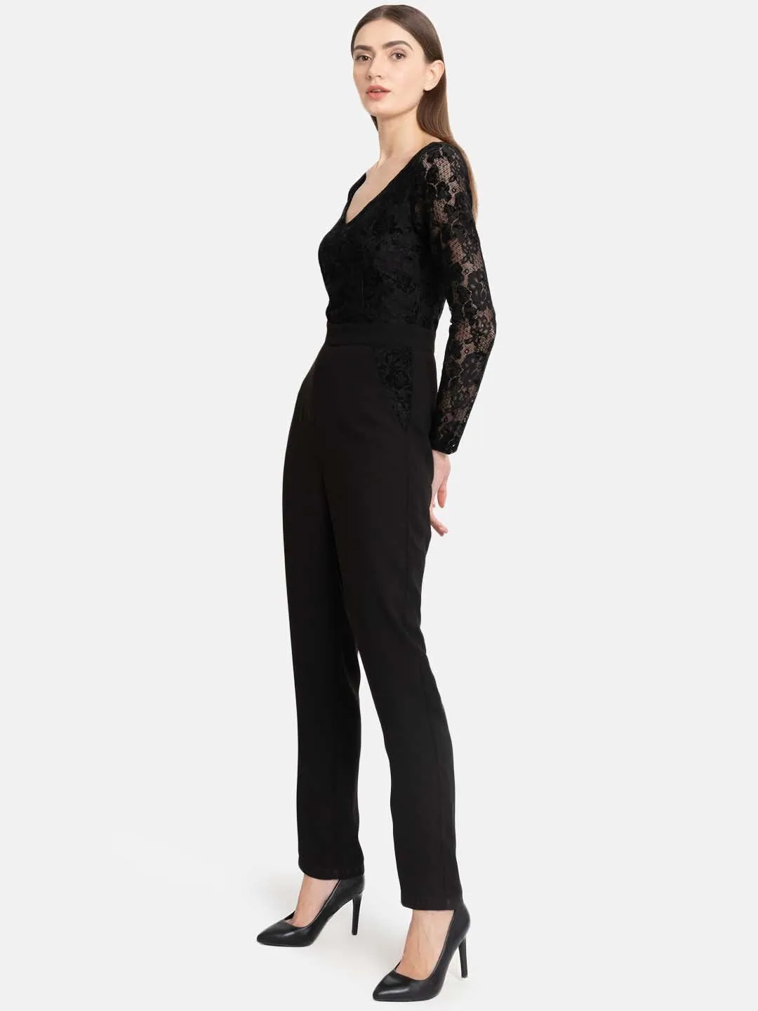 Lace Jumpsuit With Narrow Bottom