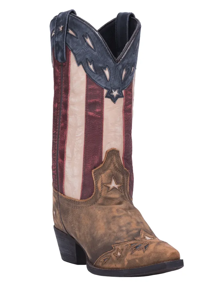 Laredo 52165 Womens Keyes Stars And Stripes Leather Boot Tan