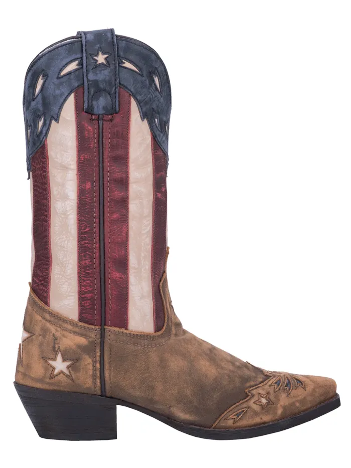 Laredo 52165 Womens Keyes Stars And Stripes Leather Boot Tan