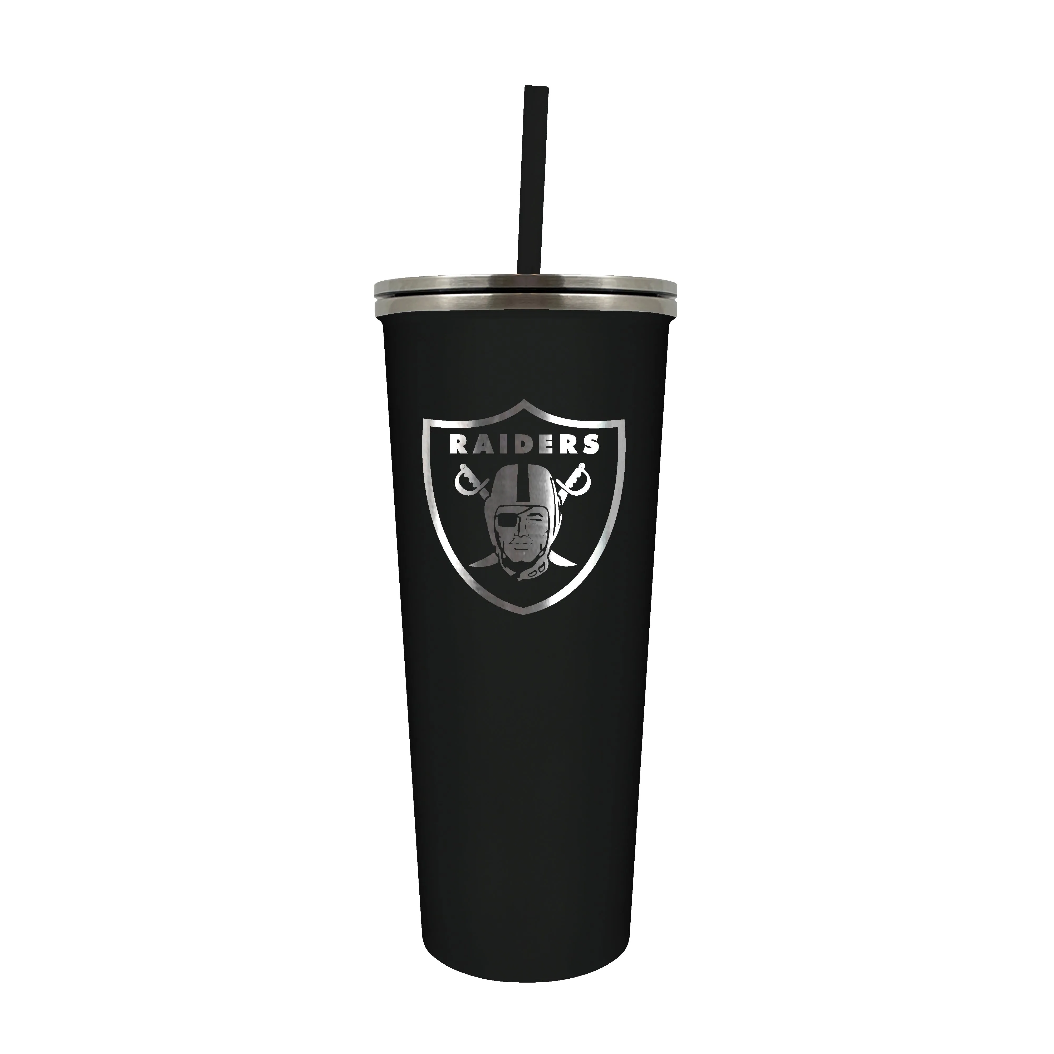 Las Vegas Raiders 24oz. Skinny Tumbler with Straw