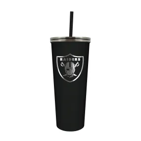 Las Vegas Raiders 24oz. Skinny Tumbler with Straw