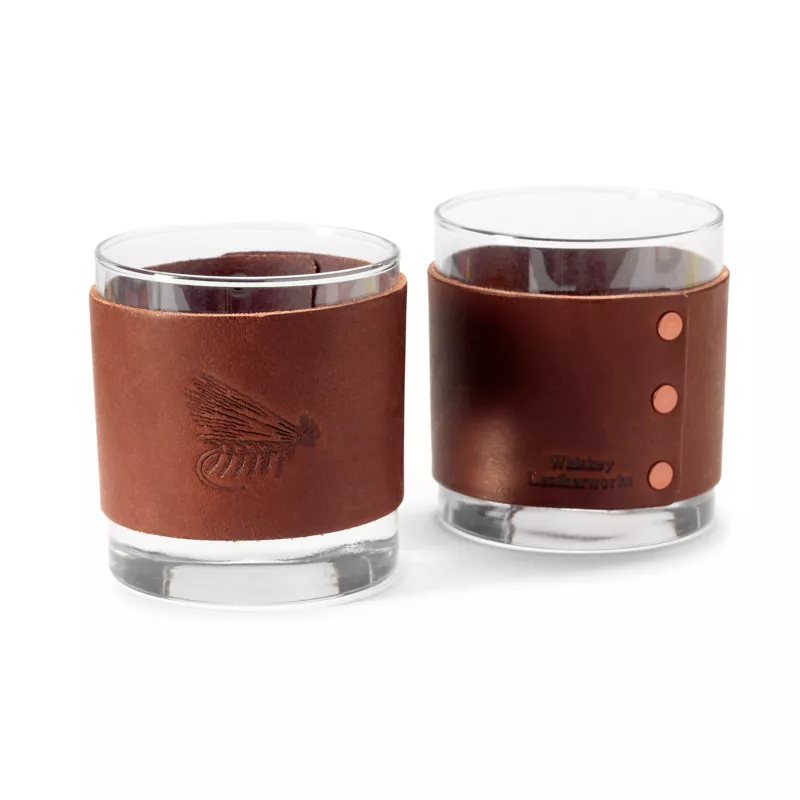 Leather-Wrapped Rocks Glasses