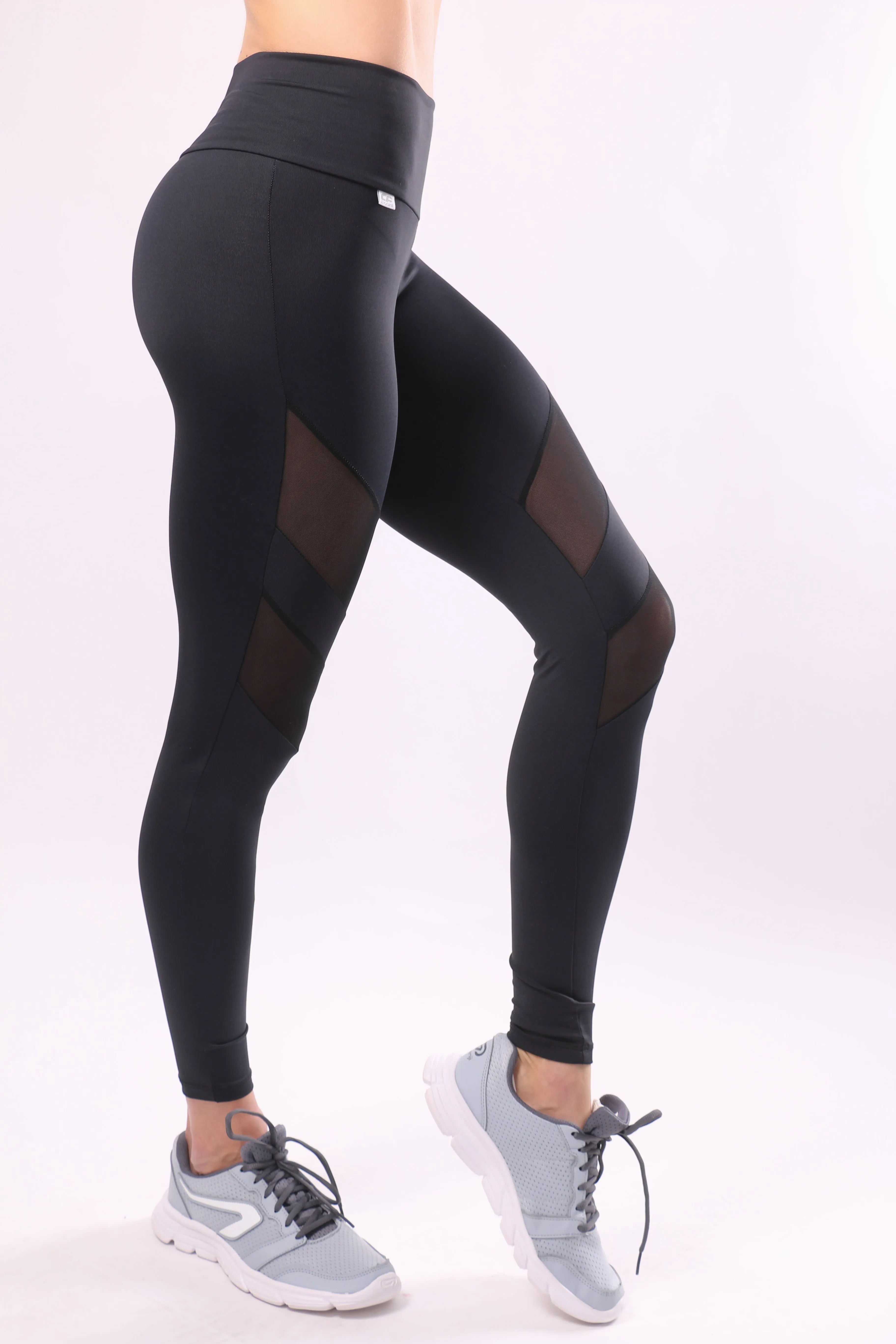 Leggings Supreme with net - Black