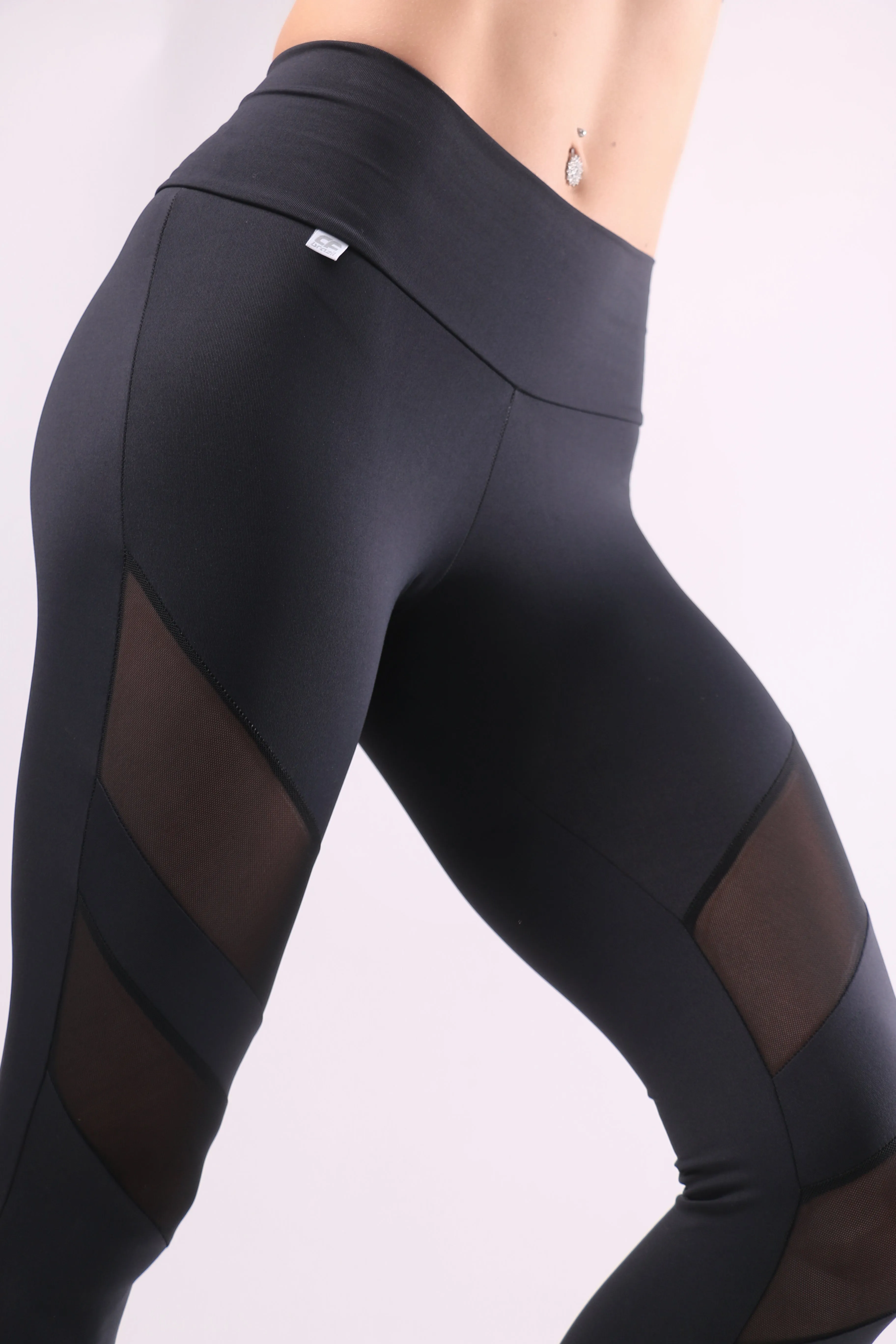 Leggings Supreme with net - Black