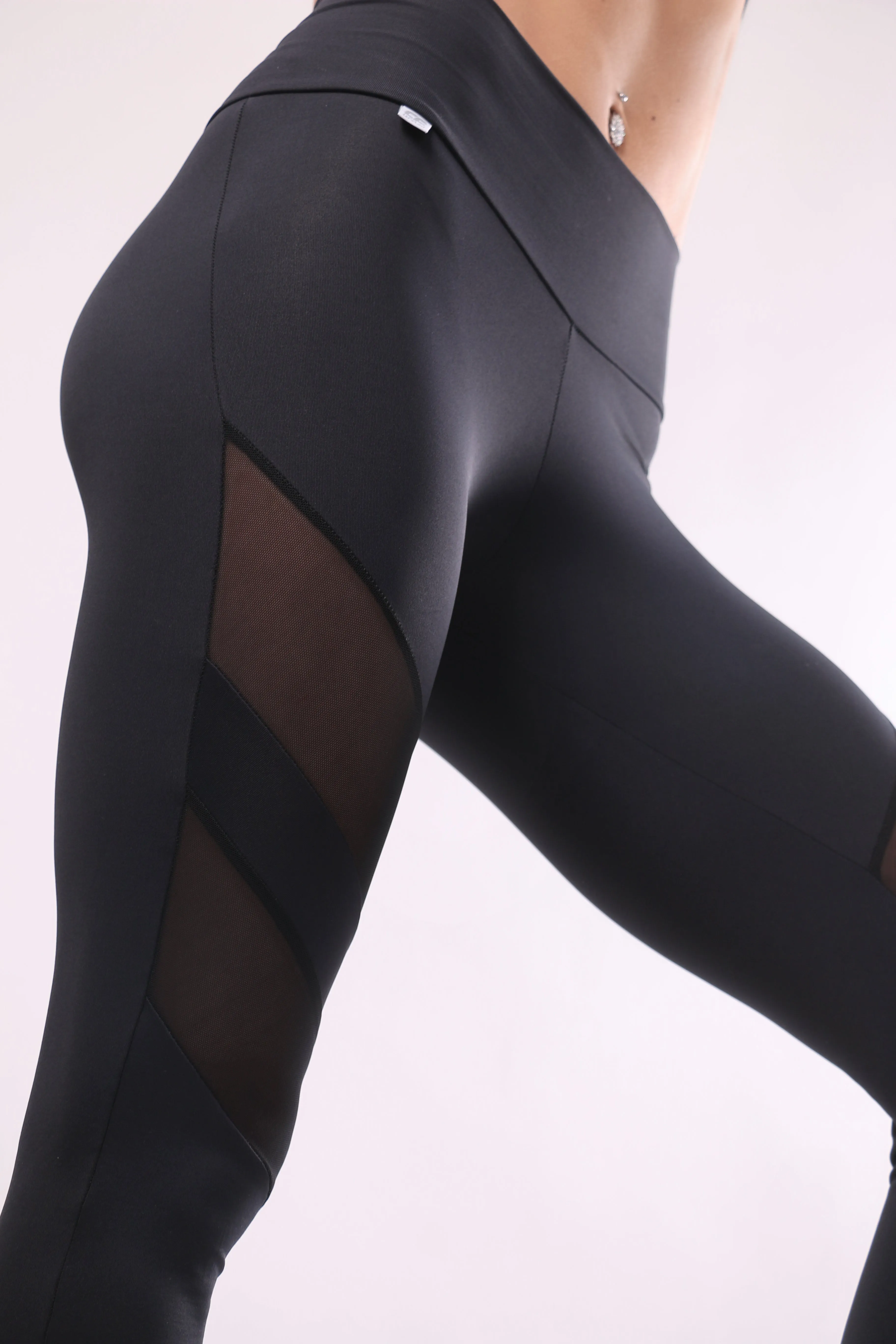 Leggings Supreme with net - Black