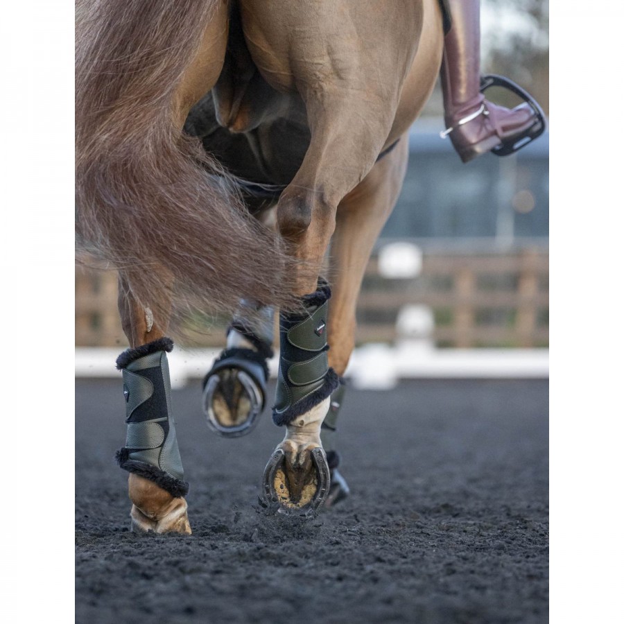 Lemieux Fleece lined brushing boots Oak Green