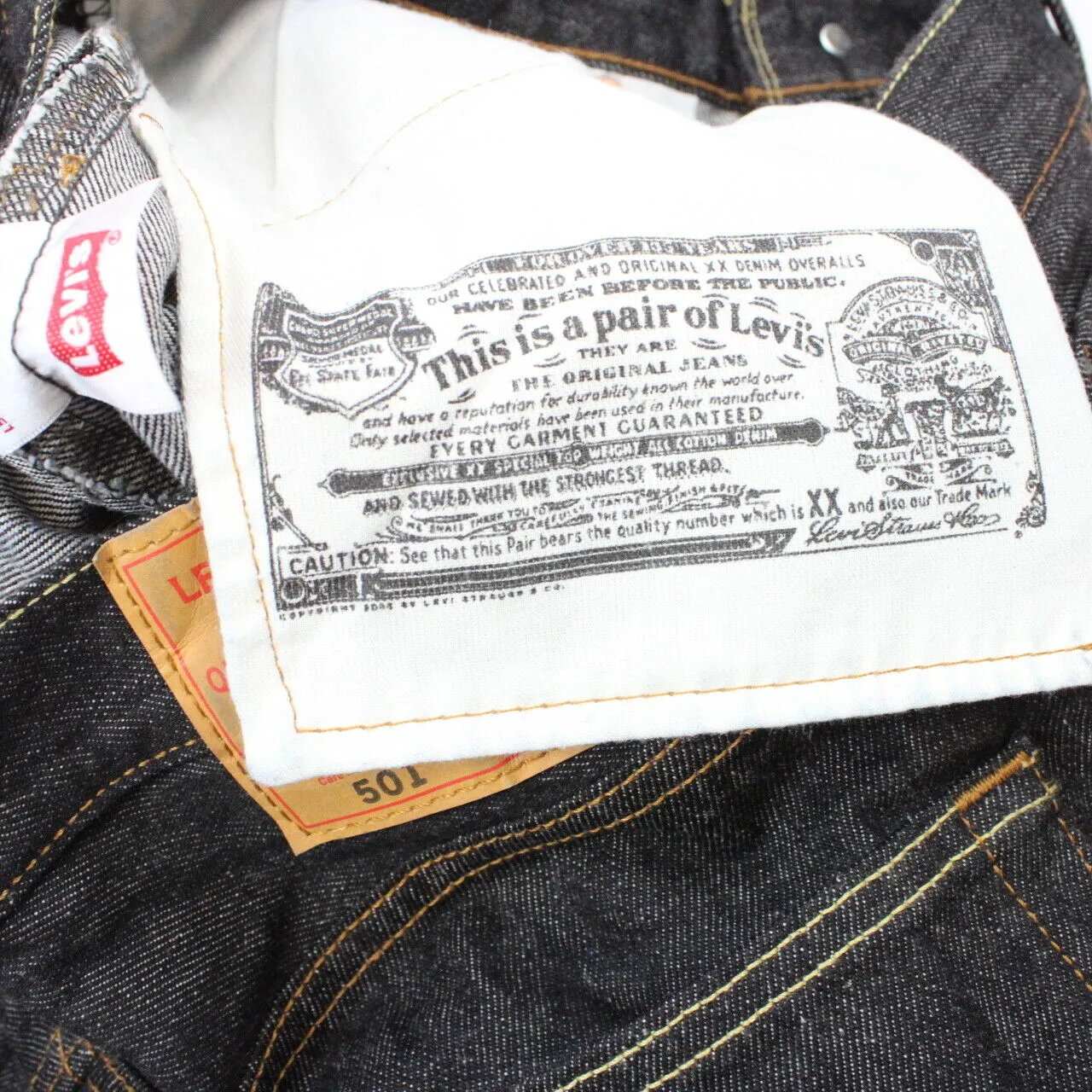 LEVIS 501 Jeans Black Charcoal | W34 L30