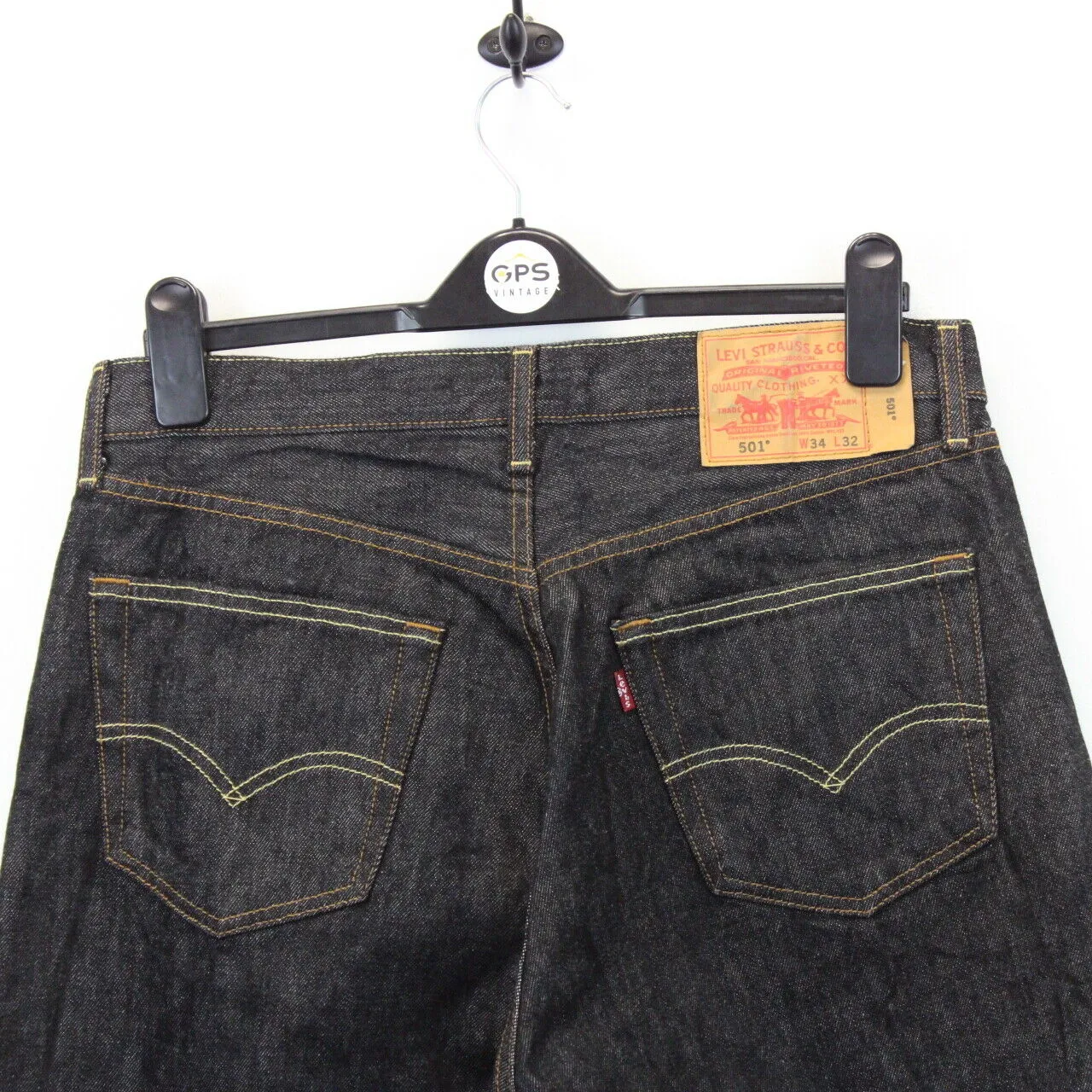 LEVIS 501 Jeans Black Charcoal | W34 L30