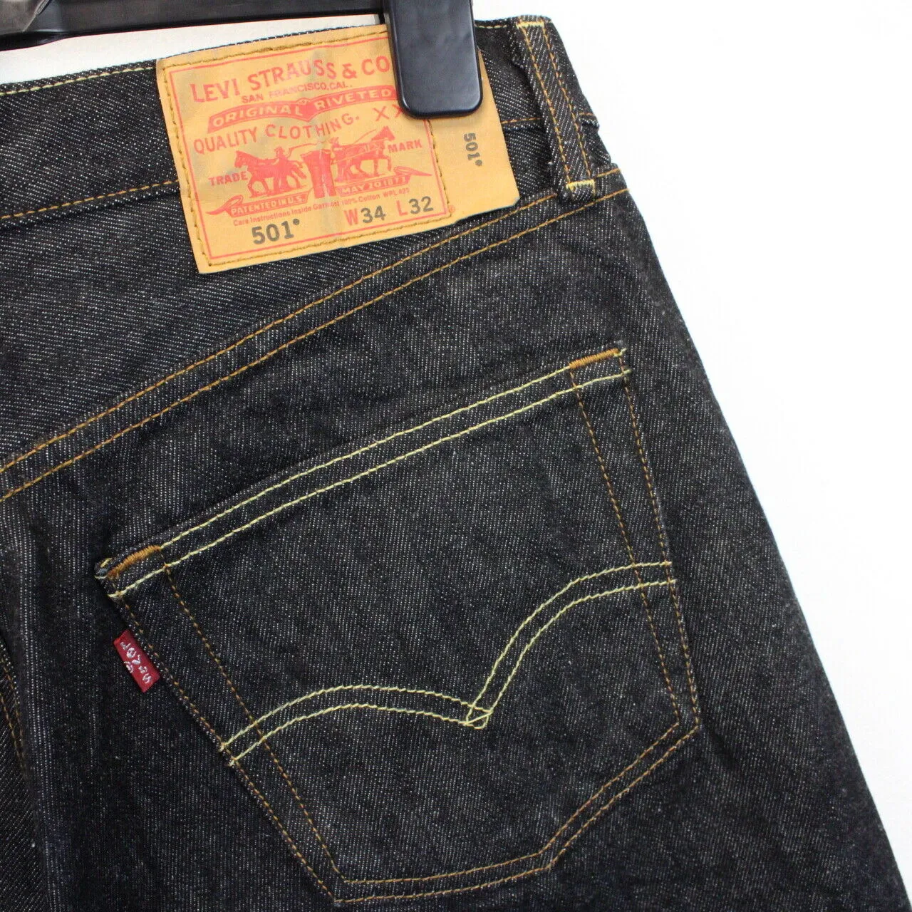 LEVIS 501 Jeans Black Charcoal | W34 L30