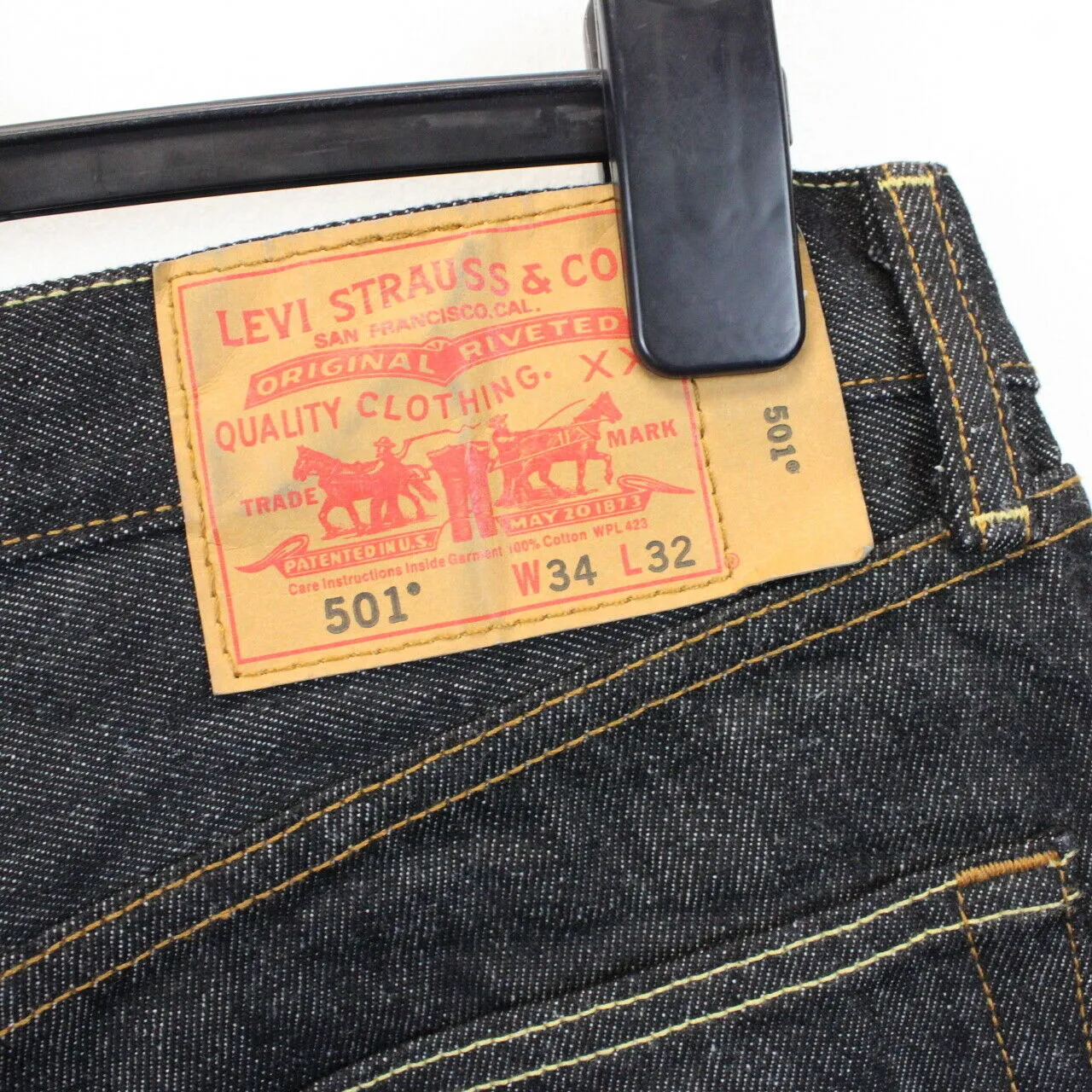 LEVIS 501 Jeans Black Charcoal | W34 L30