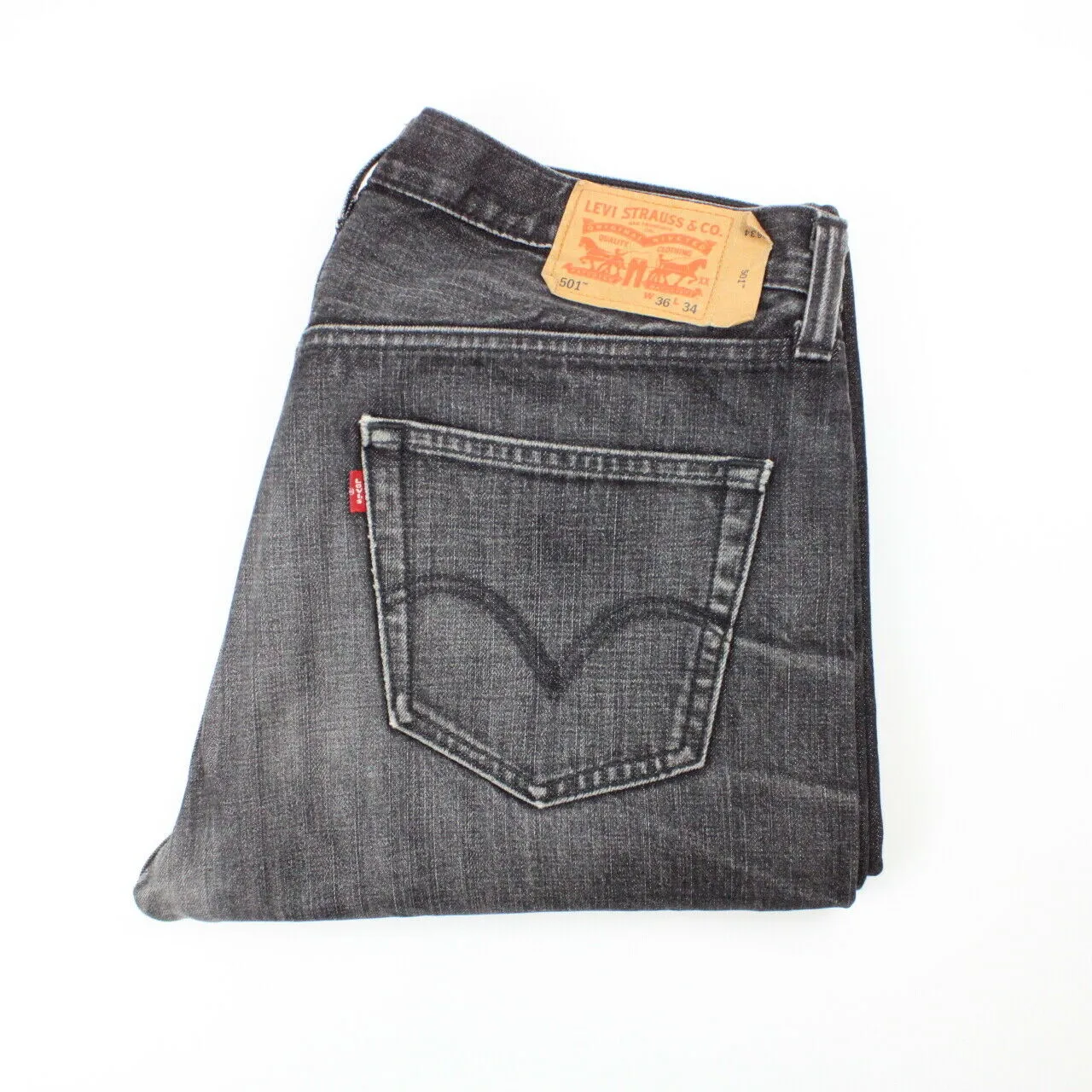 LEVIS 501 Jeans Black Charcoal | W38 L34