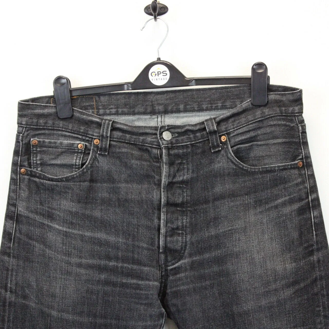 LEVIS 501 Jeans Black Charcoal | W38 L34