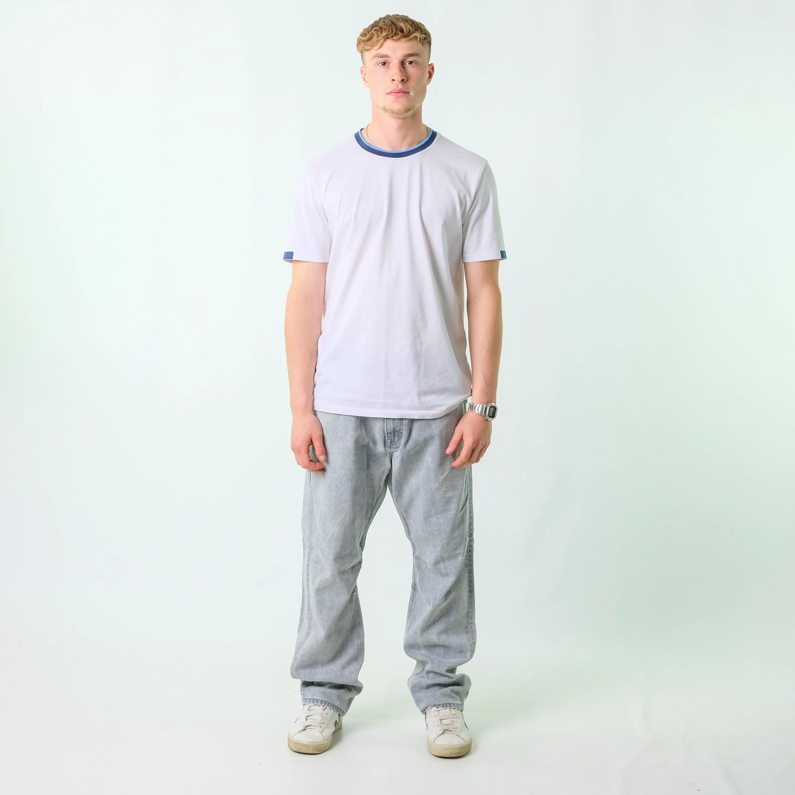 Light Grey y2ks Eight 732 Denim Hip Hop Jeans Baggy Pants (38x34)