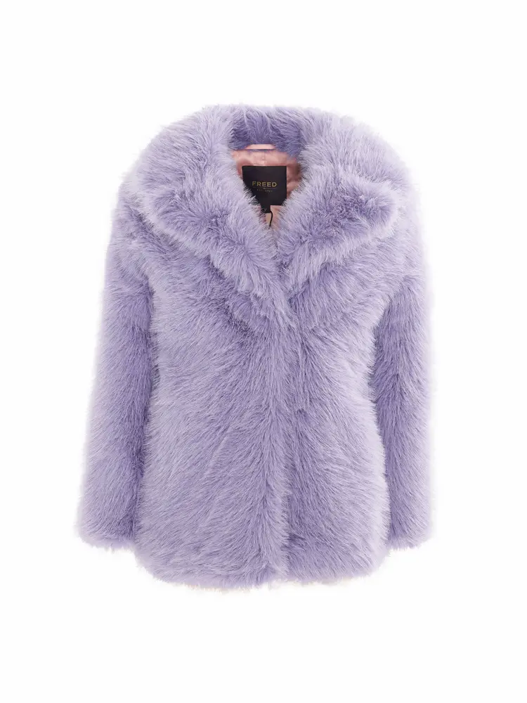 		Lily  Lavender Faux Fur Coat	