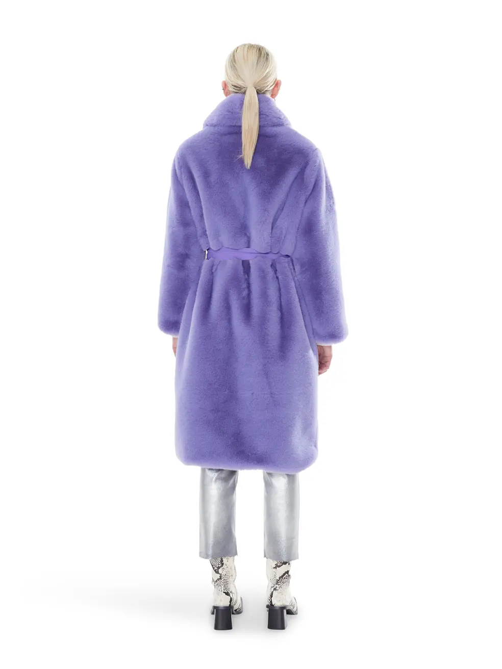 		Lily  Lavender Faux Fur Coat	