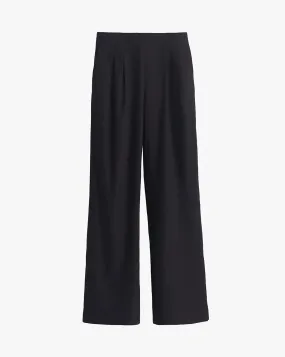 Linen Pleated Wide-Leg Pant